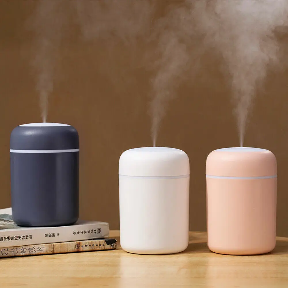 

300ML Electric air Humidifier Essential Ultrasonic Air Diffuser Aroma Night Ligh USB Mini Mist Maker LED Light for car home