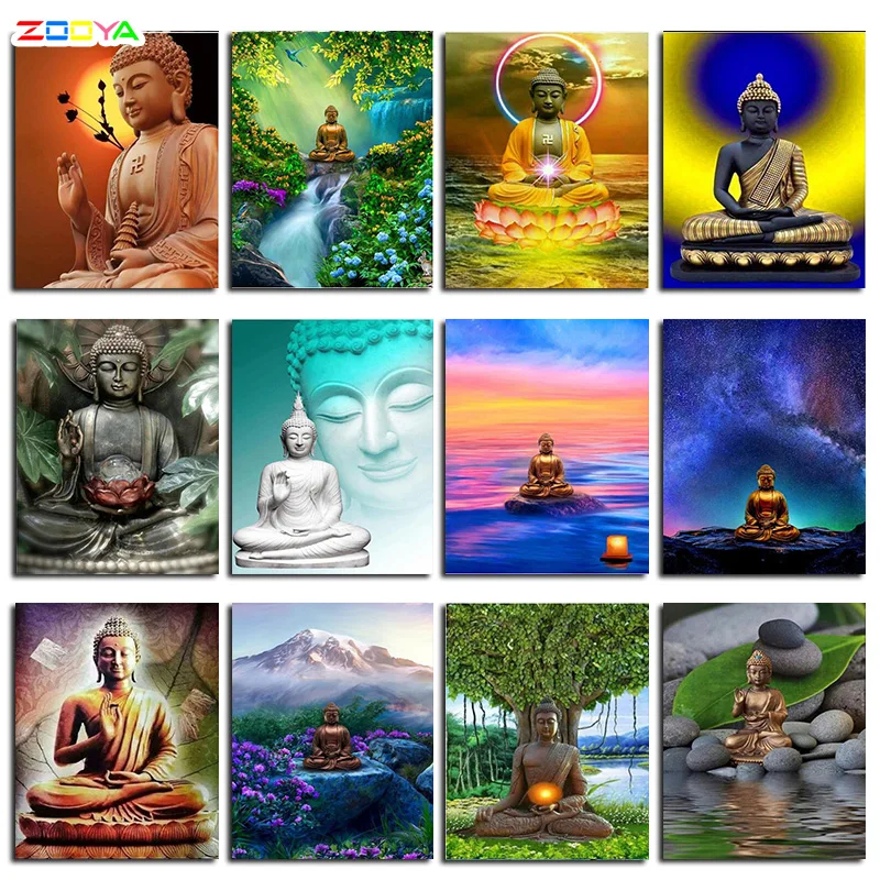 Алмазная вышивка Будда дзен 5D Diy картина стежка крестиком 3D мозаика для украшения