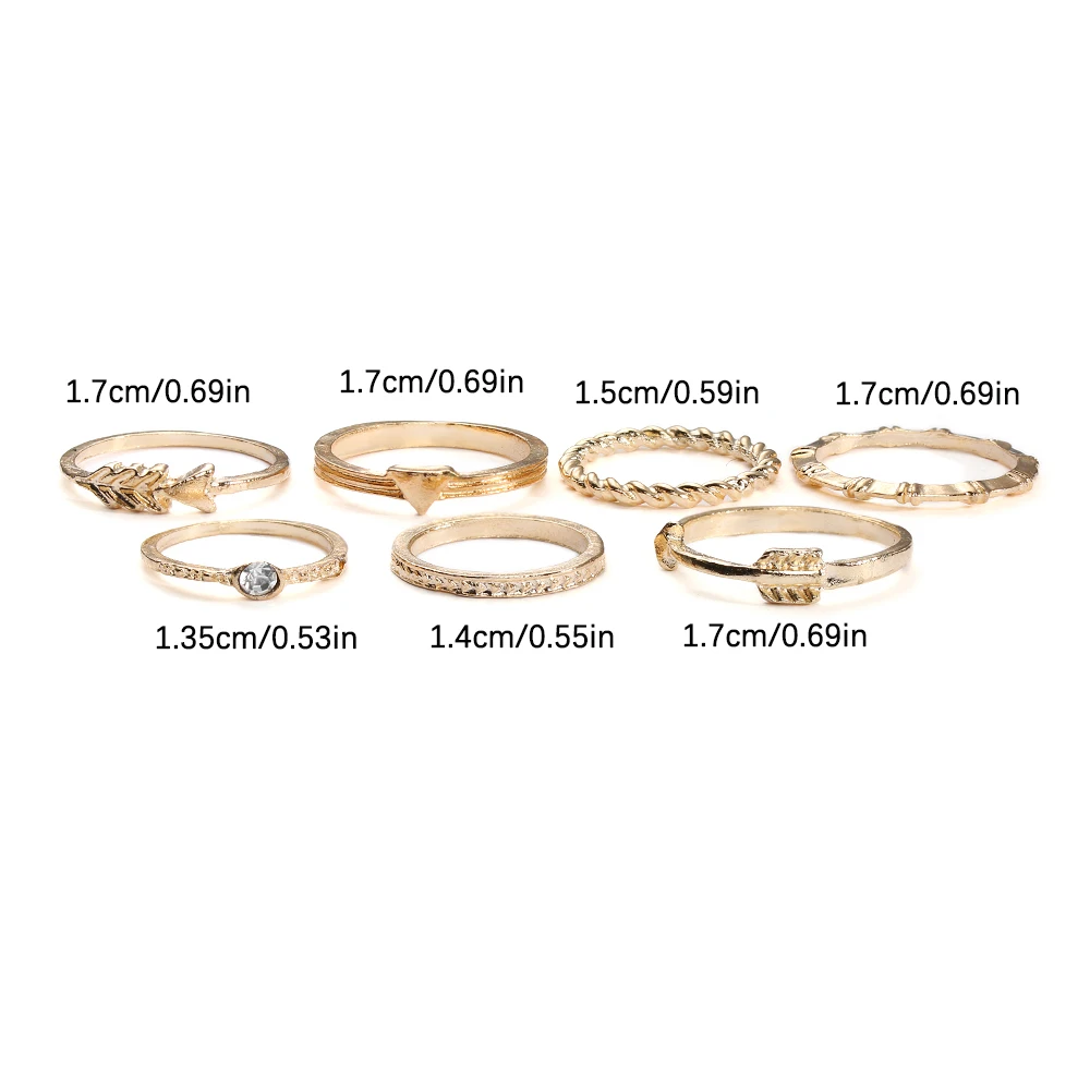 7 шт./компл. Для женщин богемные пляжные ювелирные изделия золотой цвет