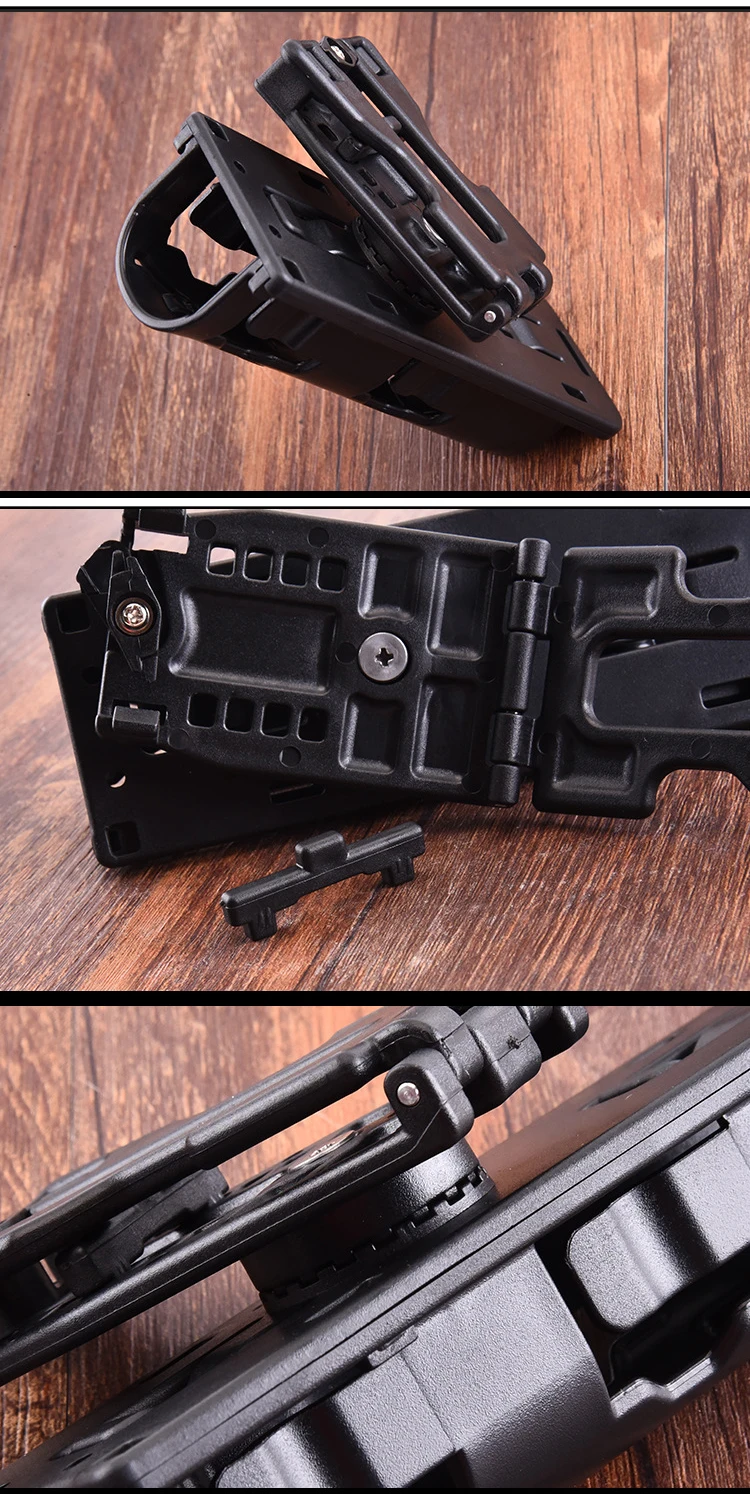 360 Degree Rotation Universal Baton Holder Extensible Black Baton Holder Case Pouch for outdoor police baton telescopic self def