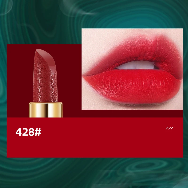 Набор матовых помад в китайском традиционном стиле 3 цвета бархатная глазурь для