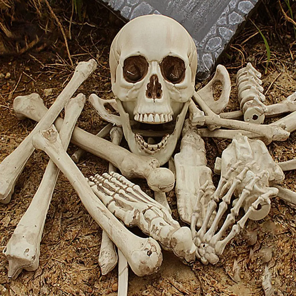 

1 Набор украшений для сада «сделай сам» на Хэллоуин, привлекательный Ударопрочный пластиковый дом с привидениями со сломанными косточками ...