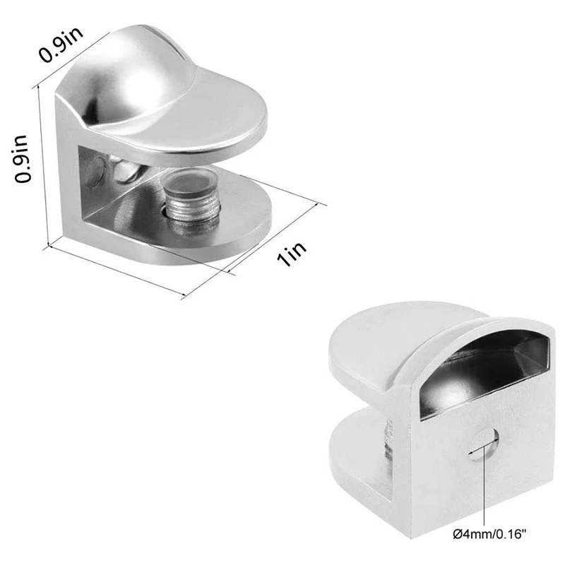 4 шт. Стекло полка Поддержка настенный регулируемые кронштейны фасон рыбий рот