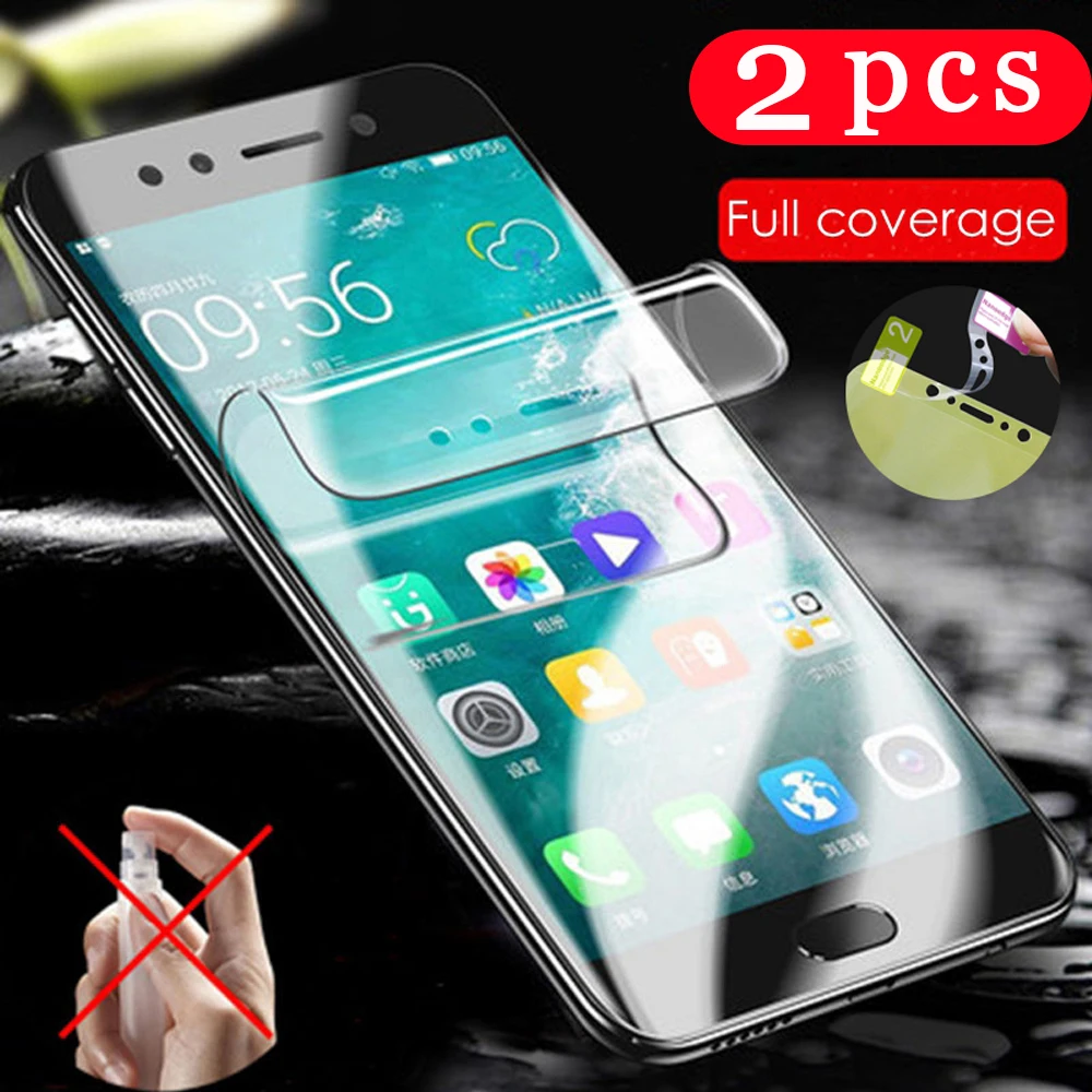 

2Pcs soft full cover for huawei honor 7a pro 7c pro 7s 7x hydrogel film protective film phone screen protector on the Not Glass