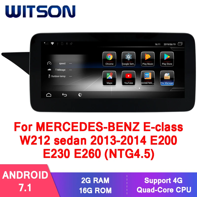 WITSON Android большой экран автомобильный DVD GPS для модели E class W212 седан 2013 2014 E200 E230 E260