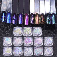 beautybigbang new 0 15g nail art flakes chameleon glitter chrome nail powder holographic nail decoration sequins accessories