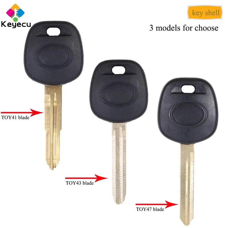 KEYECU Замена транспондера чехол для ключа TOY41/TOY43/TOY47 Blade FOB Toyota RAV4 Prado Yaris Corolla Camry