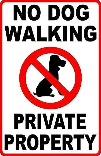 

No Dog Walking Private Property Sign Pick Up After Dogs Sign Metal Tin Sign Plaques Iron Painting Decorative Outdoor Yard Signs