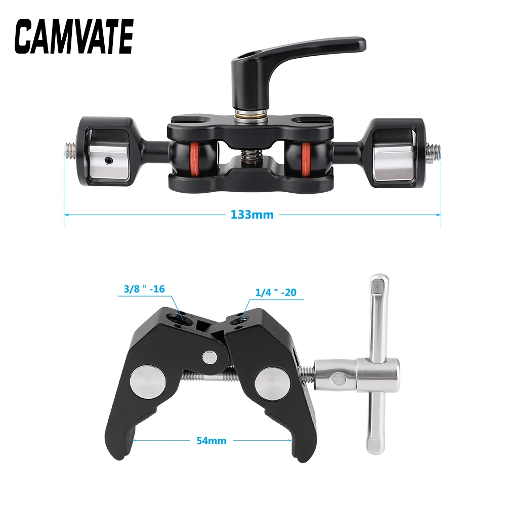 Суперзажим клещи крабы зажим с резьбой 1/4 дюйма и 3/8 фиксирующие отверстия +