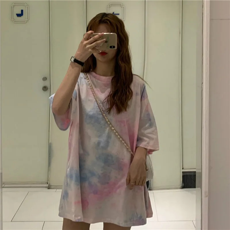 

T-shirts Women Trendy Elegant All-match High-quality Korean Style Loose Leisure Daily Womens Female Lovely Simple Colorful