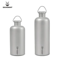 silverant 400ml600ml titanium bottle water narrow mouth flask with titanium gear handle lid for outdoor tourism camping hiking