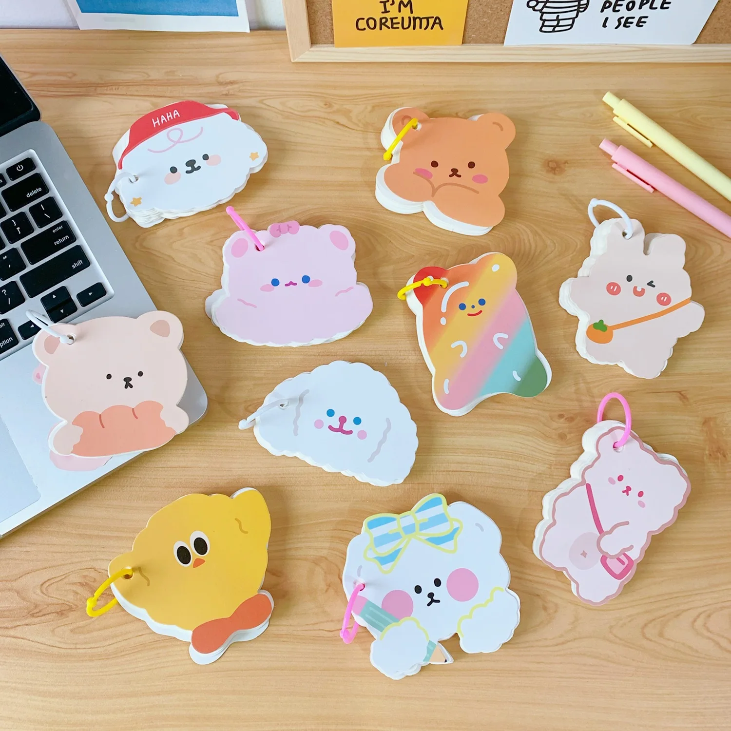 Мультяшный медвежонок лексика Студенческая Милая Мини Портативная железная