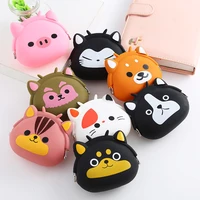 2019 new coin purse mini silicone animal small coin purse lady key bag purse children gift prize package bluetooth earphone bags