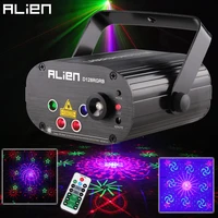 alien remote 128 patterns rgb dj laser projector stage lighting effect disco club xmas party holiday show light with 3w blue led