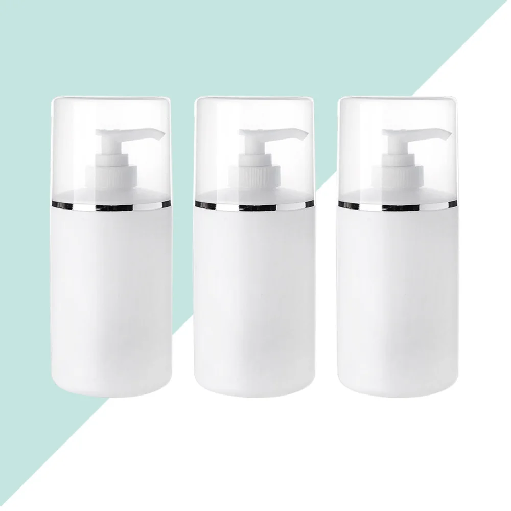 

3pcs Empty Pump Bottles Comestics Dispenser Bottles Pressing Emulsion Bottles Pastic Shampoo Bottle Lotion Bottle (White 250ML)