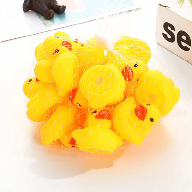 10 шт./лот Детские Игрушки для ванны пищалки резиновые утки плавательные игрушки