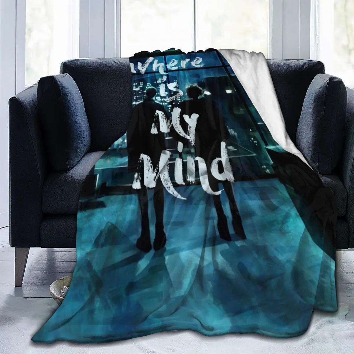 

Manta de franela suave para decoración de habitación, manta suave de microfranela con cita de película