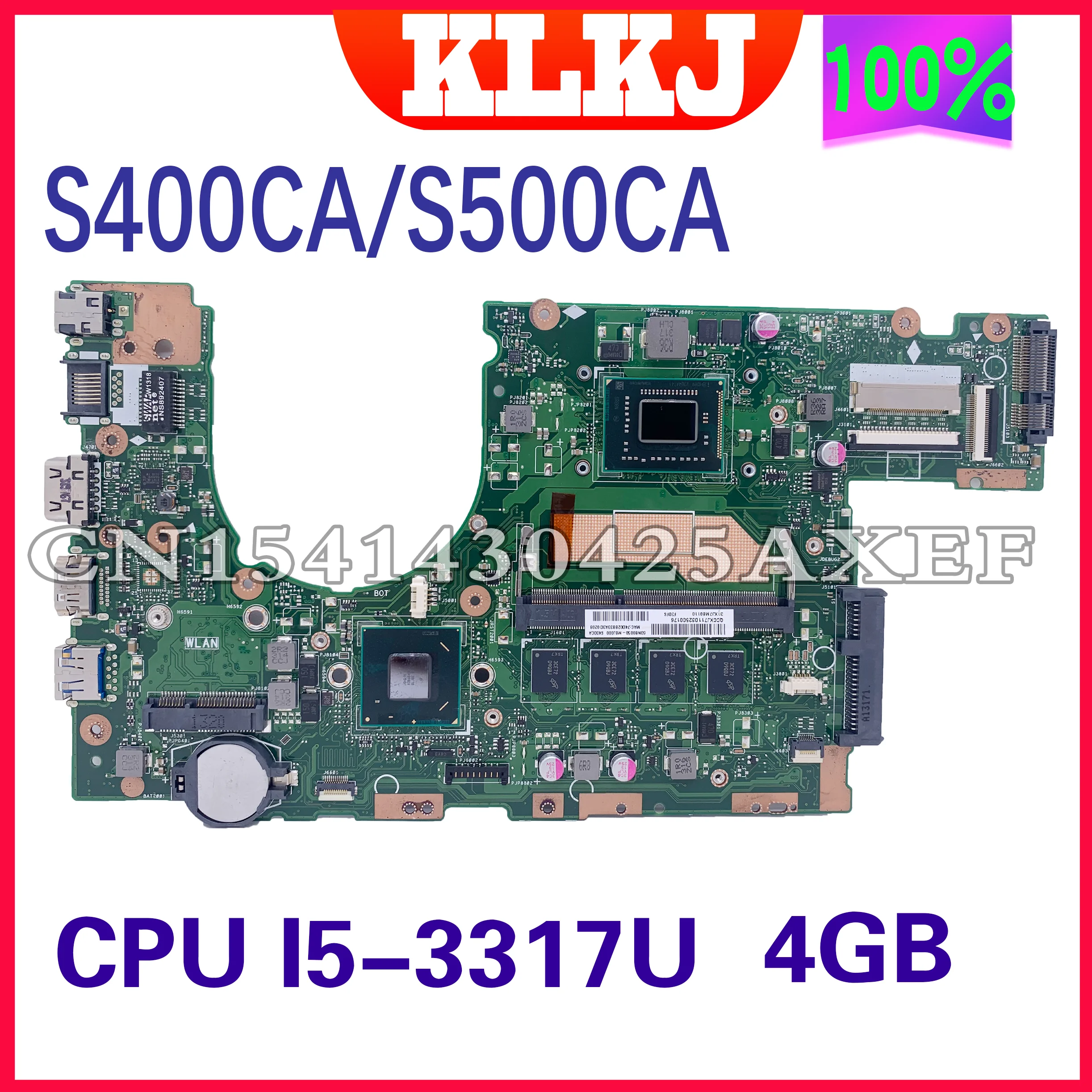 

S400CA original motherboard is suitable for ASUS S400 S500 S400CA S500CA S400C S500C notebook motherboard 4G RAM I5-3317U