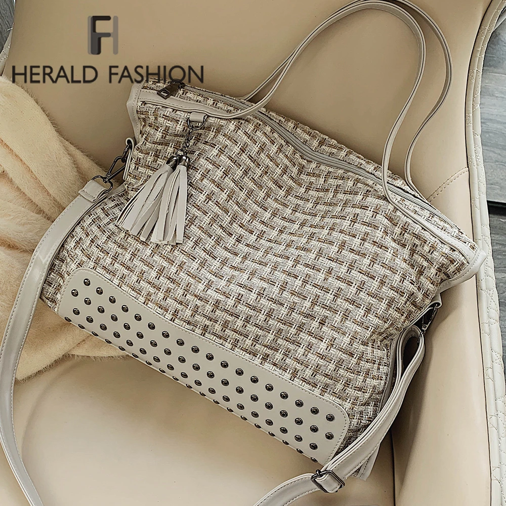 Herald модное женское Шерстяное дорожные сумки большой Ёмкость ручные для покупок