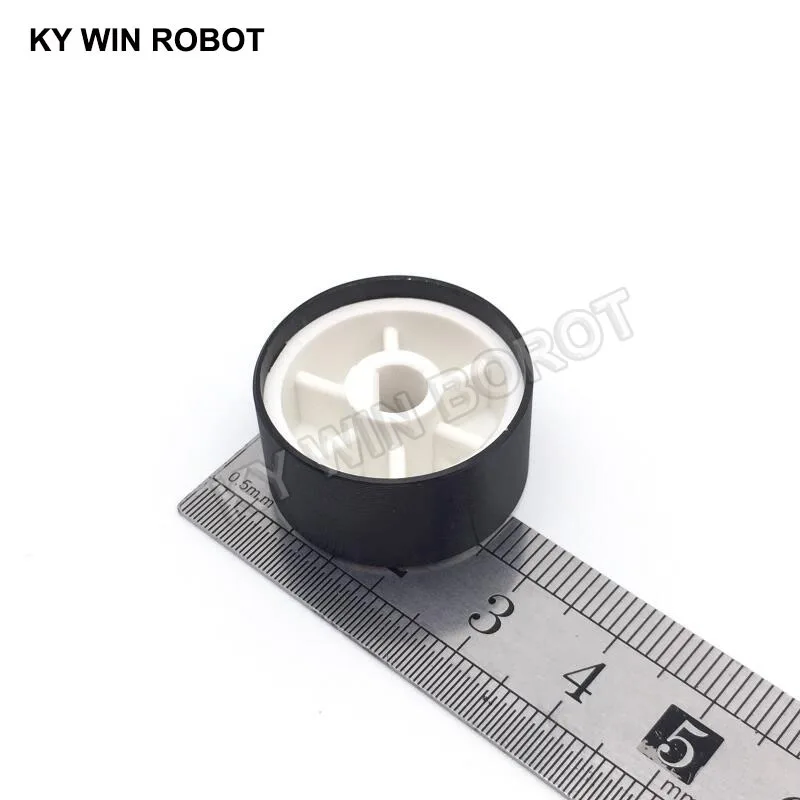 1 pcs 25x13mm 6mm Shaft Hole Aluminum Alloy Potentiometer Knob Black (D-axis)