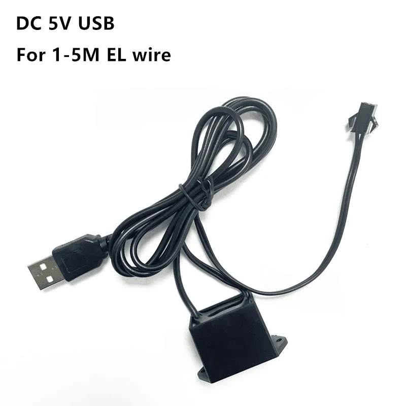 Адаптер питания постоянного тока 3 в AA 5 USB 12 В контроллер инвертор для 1-5 м El Wire
