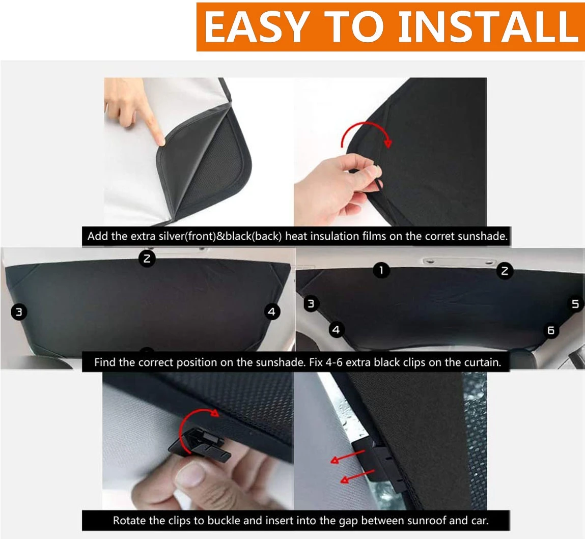 

Car Sunroof Sunshade For Tesla Model 3 Sunshade Front And Rear Skylight Windshield Glass Roof Shading Net Auto Accessories