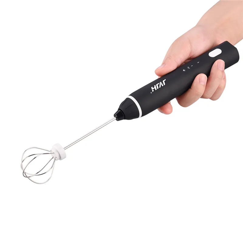 

Mini Rechargeable Milk Frother Handheld Egg Beater Stick Foam Coffee Maker Kitchen Mixer Stirrer Drinks Blender 1200mAh Battery