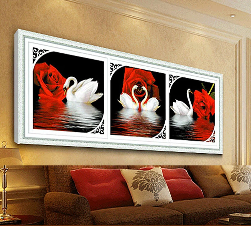 

Картина для алмазной вышивки с изображением лебедя, 5D