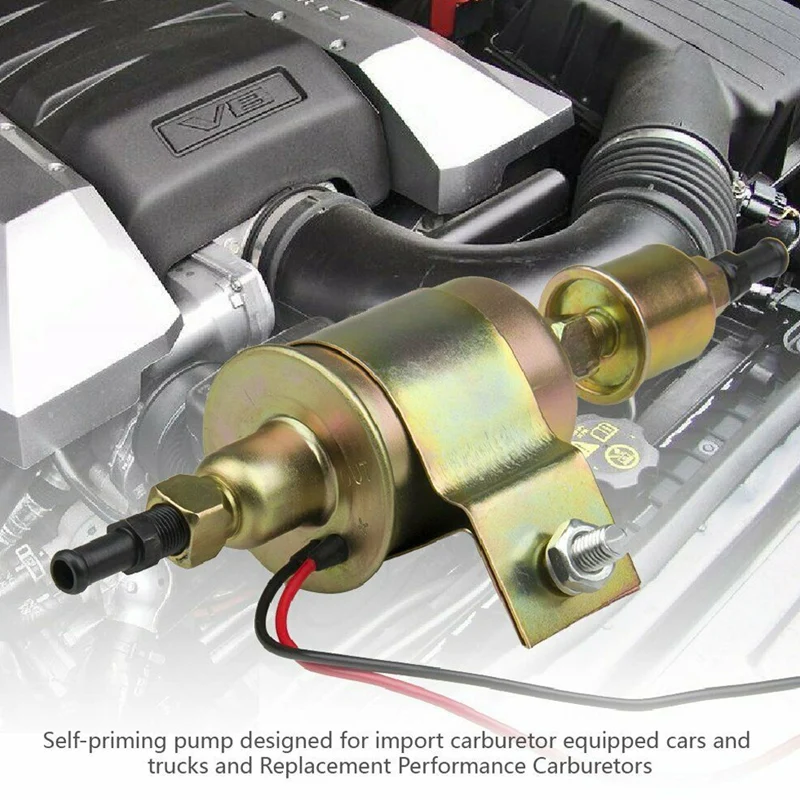 

Universal 12V External Electric Fuel Pump Installation Kit 5-9 PSI 30GPH GA8012S