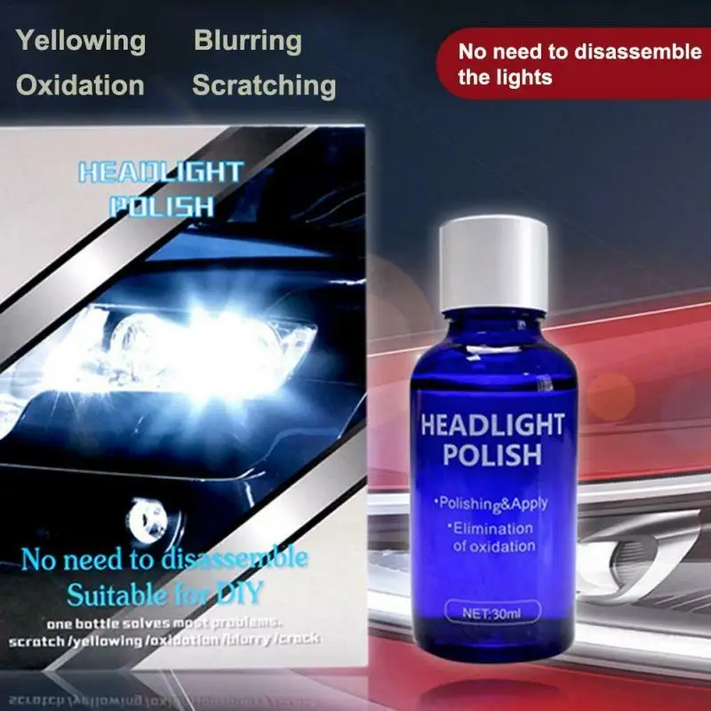

New 30ML Car Headlight Repair Coating Solution Repair Kit Oxidation Rearview Coating Headlight Polishing Anti-scratch Liquid