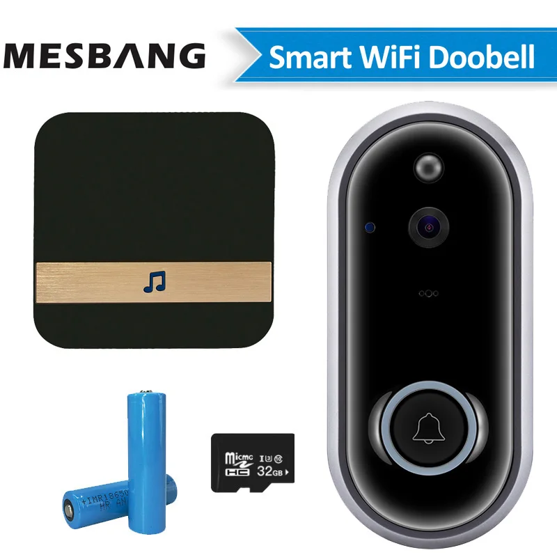Новый беспроводной дверной звонок с Wi Fi камера для видеодомофона батарея звонков