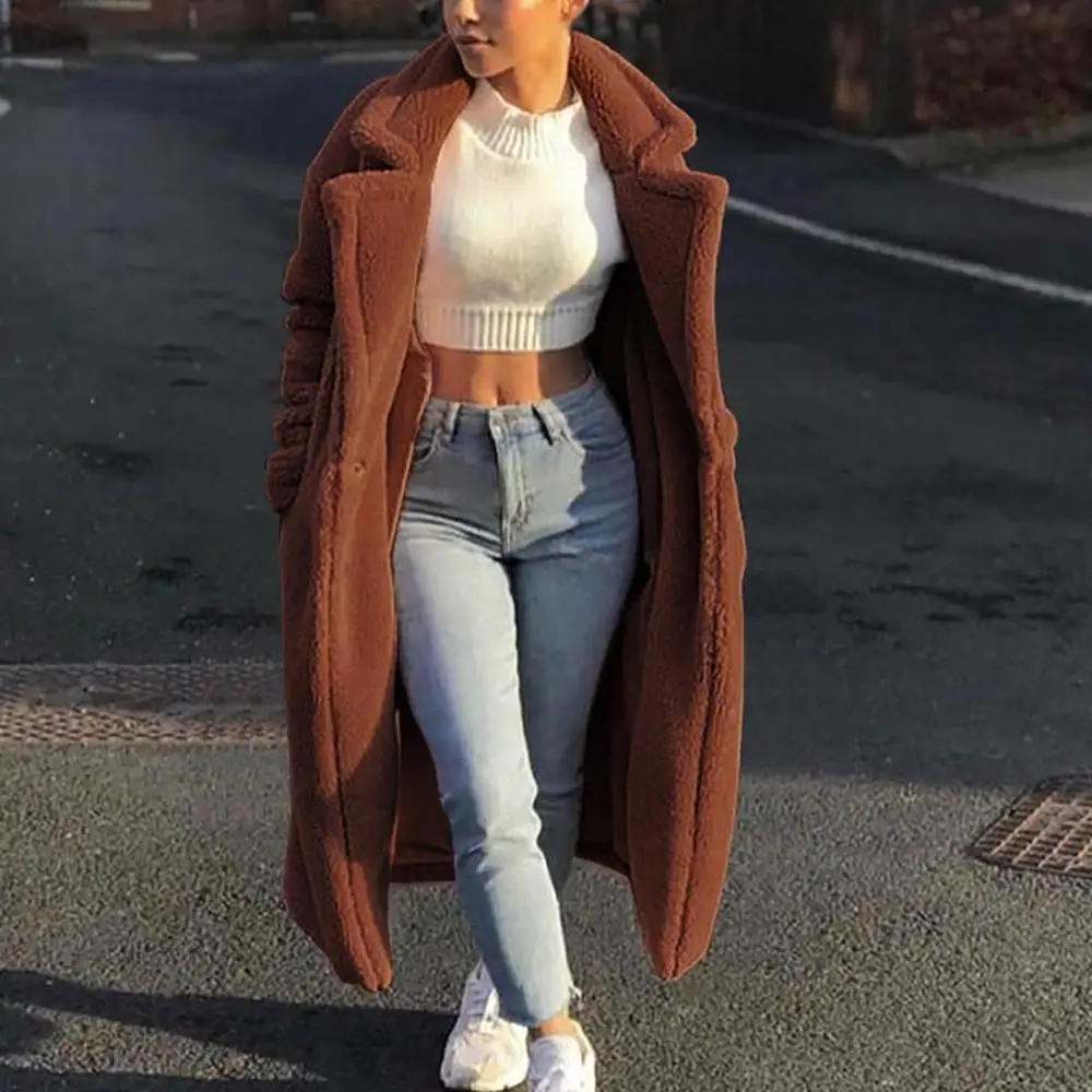 Женское пальто из искусственного меха куртка с плюшевым медведем женская теплая