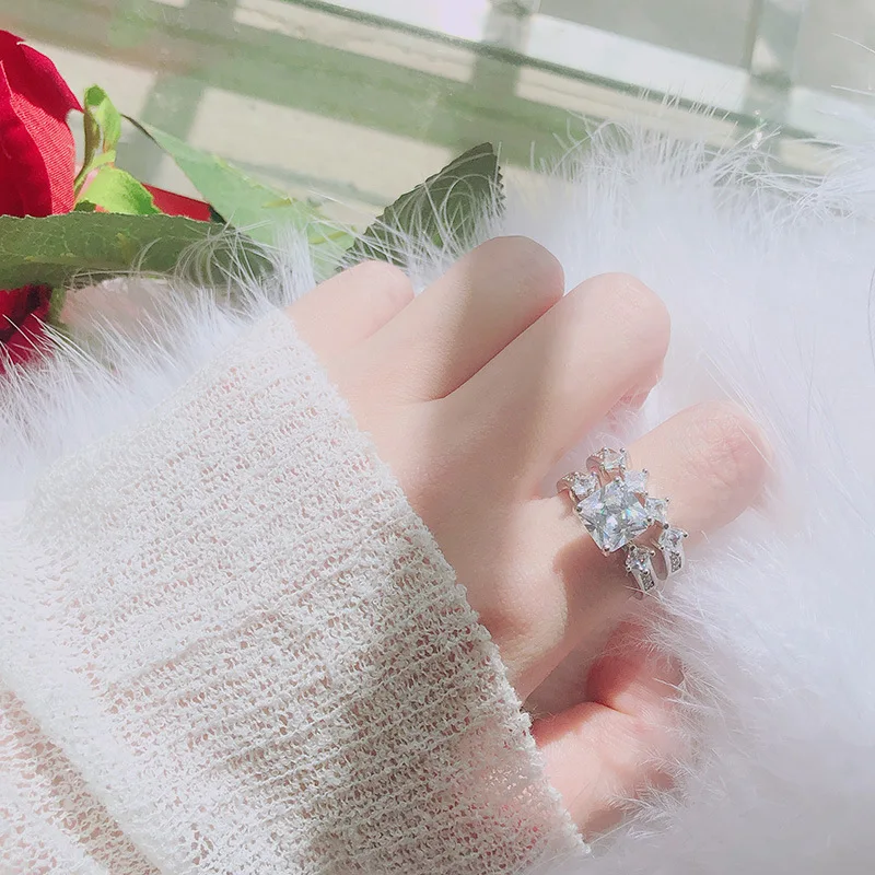 2 шт./компл. модное блестящее кольцо с австрийскими кристаллами сексуальная