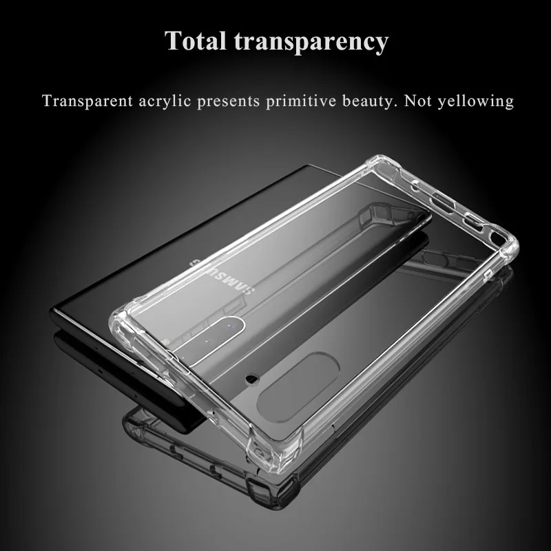 

Case For Samsung Note 10 Plus Cover Vpower Air Bag Heavy Duty Protection Clear Cases for Samsung Galaxy Note 10 / Note 10 Plus