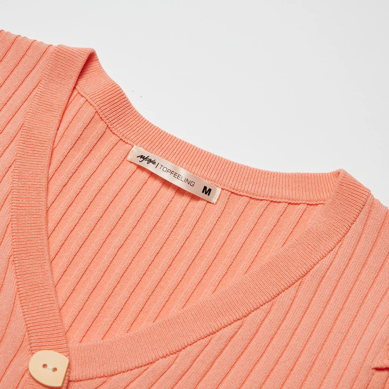 

MJstyle 2021 Summer Sexy V-neck Casual Cardigan Women Tos Tee, Fashion Sweater for Womens Streetwear Female Clothing 621190008