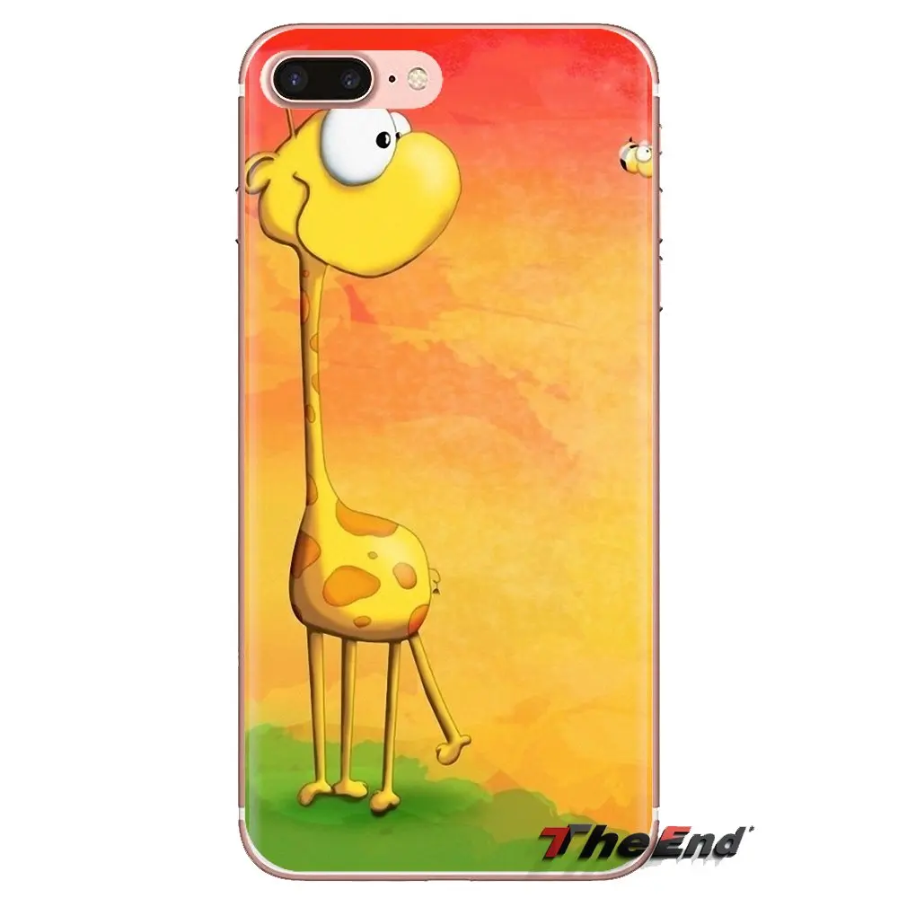 Желтый мультфильм Жираф шаблон Силиконовый чехол для LG Spirit Motorola Moto X4 E4 E5 G5 G5S G6 Z Z2 Z3