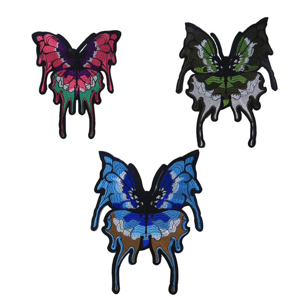 Цветные Патчи С Рисунком бабочки сделай сам железные нашивки аппликация для