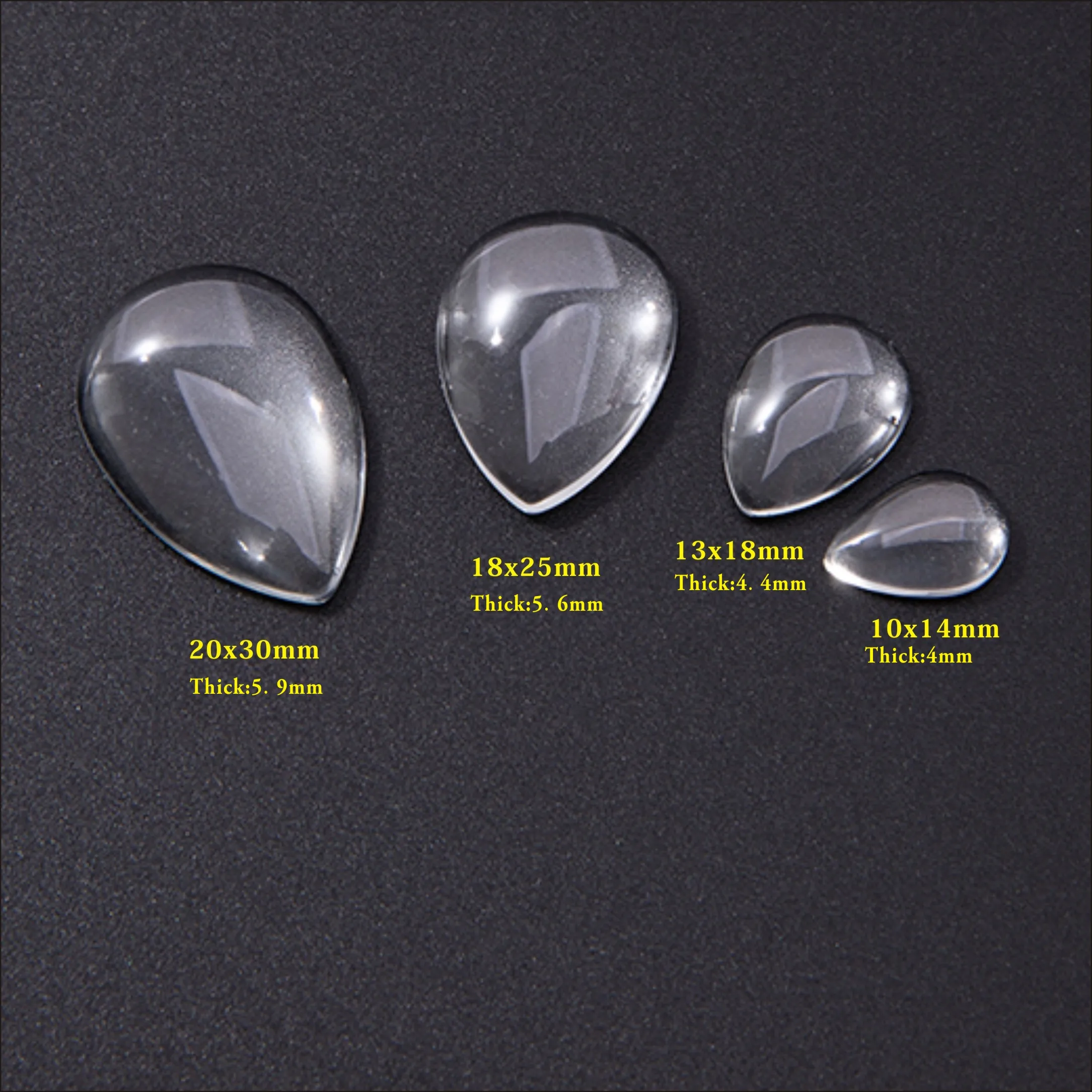 

Glass Cabochon Teardrop Shape DIY Jewelry Making Jewelry Making Accessories Transparent Water Drops Glass Cabochon Spacers