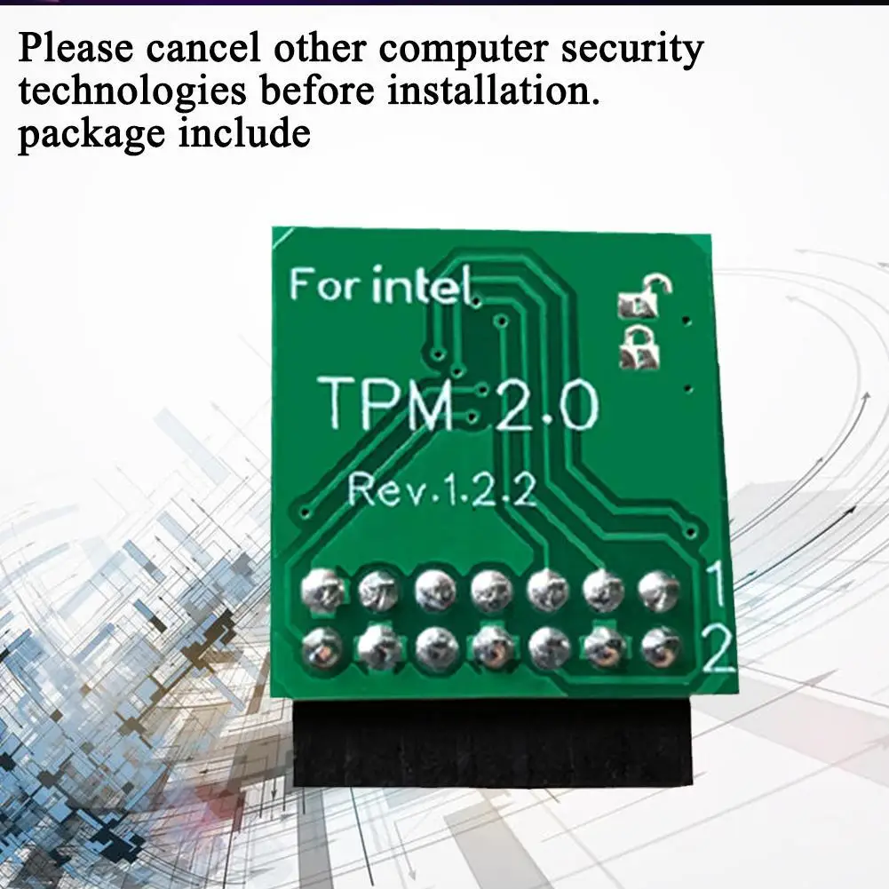 4-контактный Модуль безопасности для Intel TPM 2 0 надежная платформа процессора |