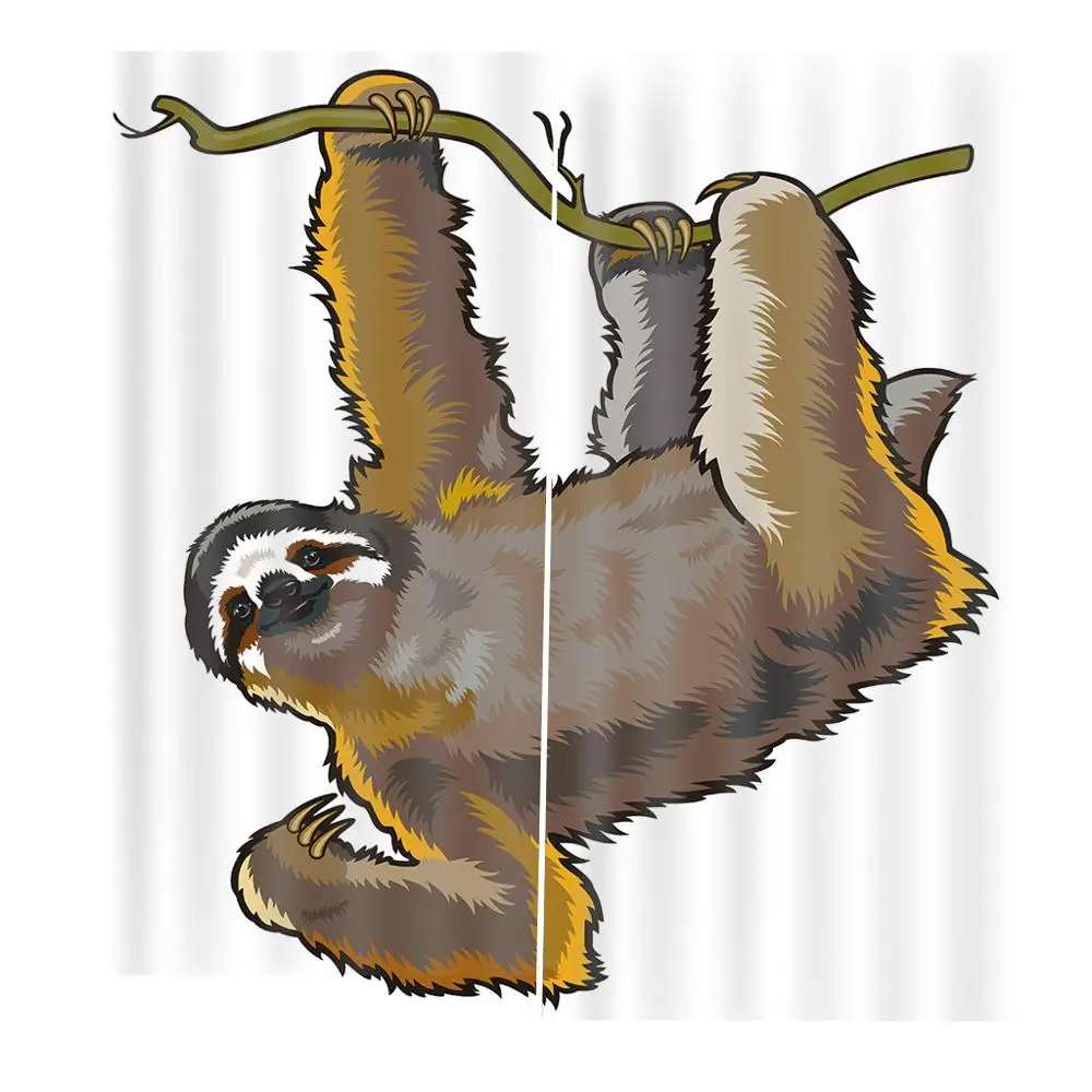 

Painting Art Brown Bears customized Curtain With Hooks Living room Bedroom Blackout Curtains Customizable any size