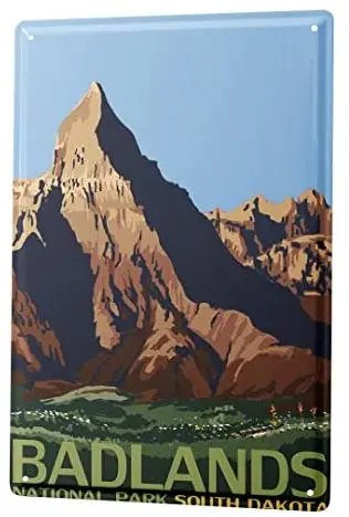 

Жестяные таблички для декора, праздничное туристическое агентство Badlands, национальный парк
