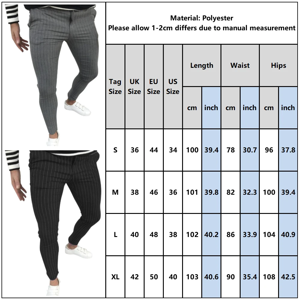 

Fashion Office Men Striped Pants Ol Business Pencil Pants Trousers For Male 4 Colors Man Skinny Pants Leggings D30