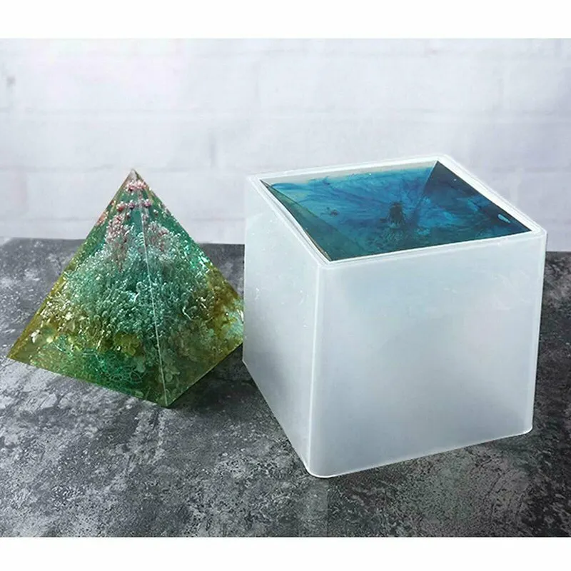 

Large Pyramid Shape Silicone Mold Transparent Triangle Resin Casting Mould Dried Flower Resin Decorative DIY Jewelry Making