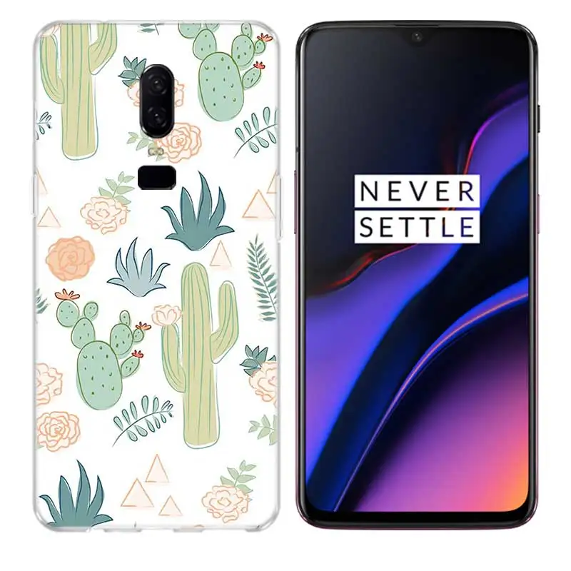 Кактус растения мягкий резиновый комикс чехол для телефона силиконовый OnePlus 7 Pro 6T