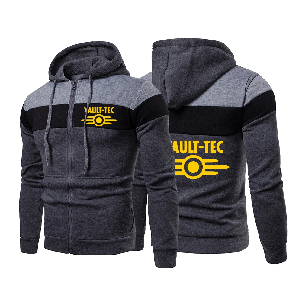 Мужской свитшот с капюшоном и длинным рукавом на молнии |