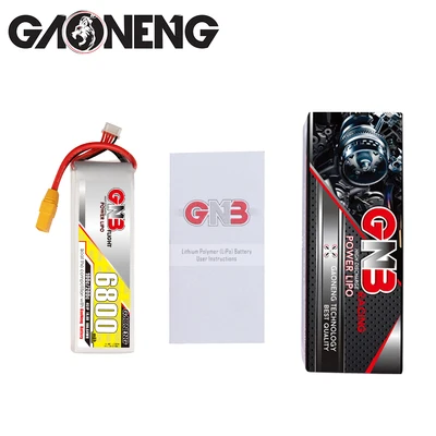 

Gaoneng GNB 4S 6800mAh 15.2V 100C/200C HV Lipo Battery XT90S Plug for UAV RC Car Boat FPV Drone Helicopter Airplane RC Parts