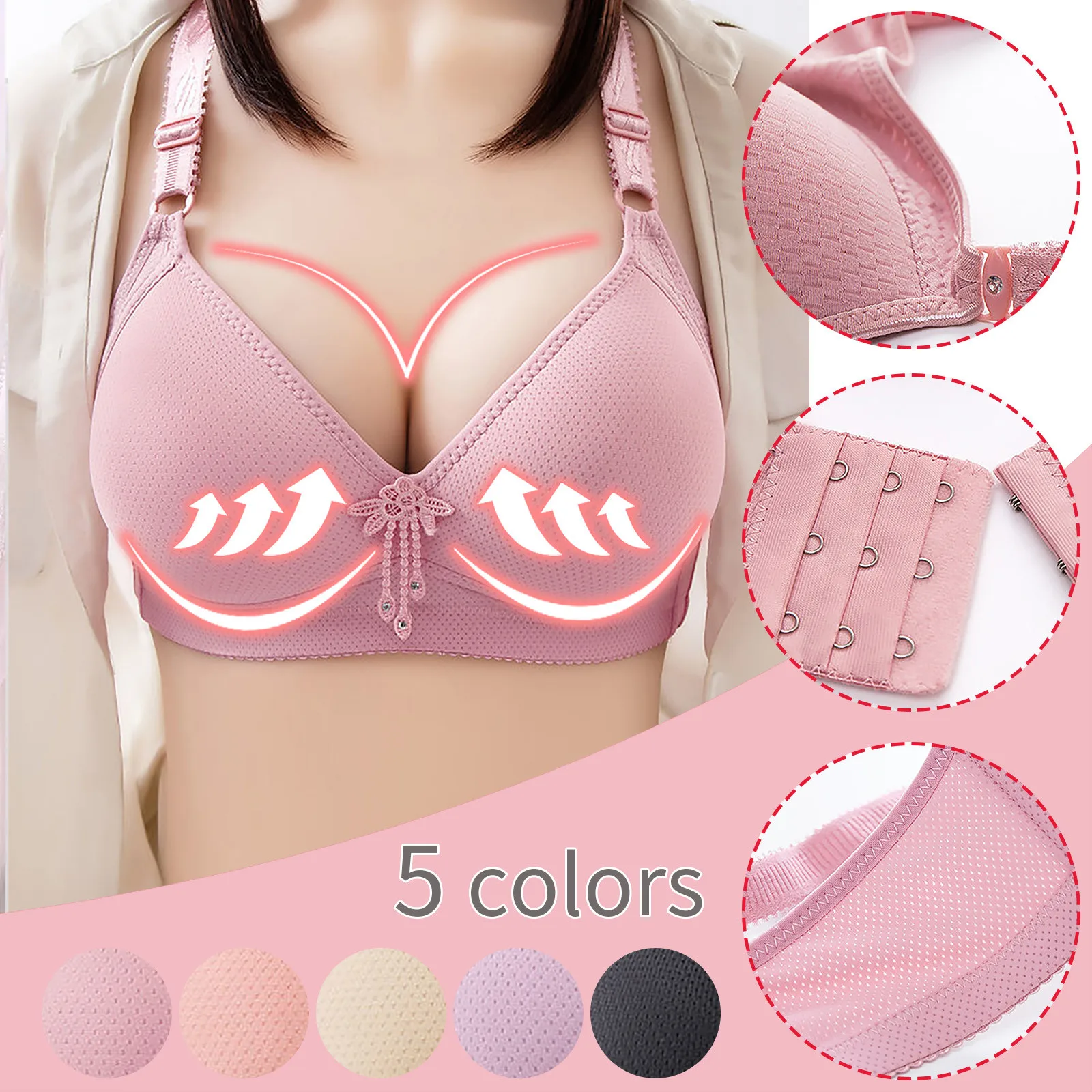 Комплект женского спортивного нижнего белья с чашками пуш ап|Спортивный