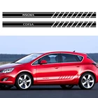 2 шт., наклейки на дверную и боковую юбку автомобиля Opel OPC Astra J H G K Insignia Corsa D B E Mokka Vectra B, автомобильные аксессуары