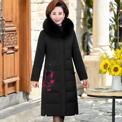 Пуховик среднего возраста новинка 2019 года парка Женское пальто большой размер