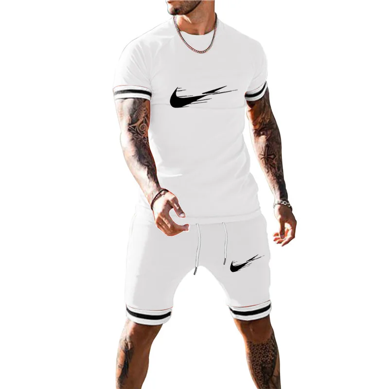 

Summer Oversized T-shirt Brand Men Beach Shorts Sets Streetwear IКNIKEС Tracksuit Men's Suit men's trend short sleeve T-shirt